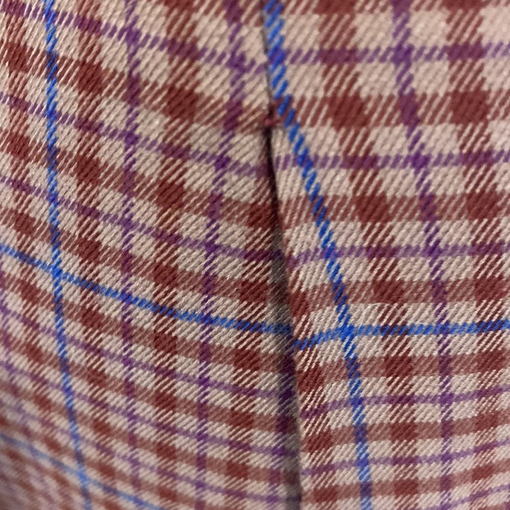 Plaid pleated pant